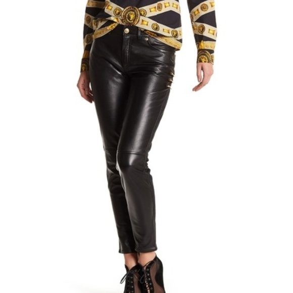 Versus by Versace Leather Pant size 40 NWT - Picture 1 of 8